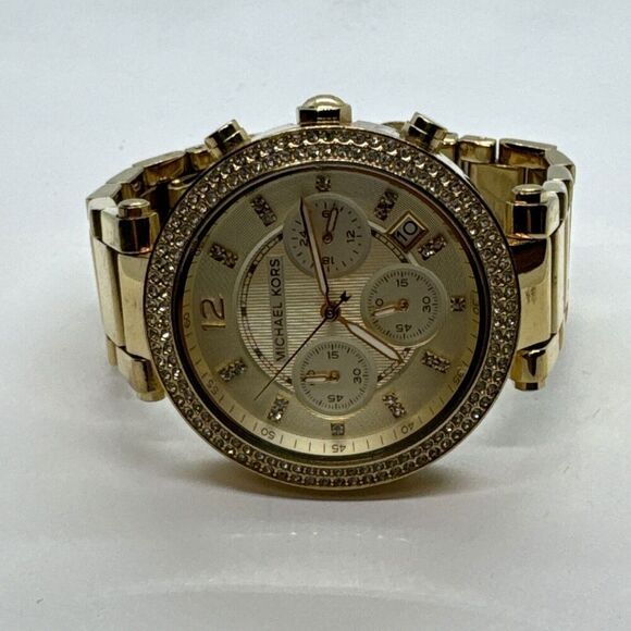 Michael Kors Parker MK5354 Women\'s Gold Stainless Steel Analog Dial Watch JNA603